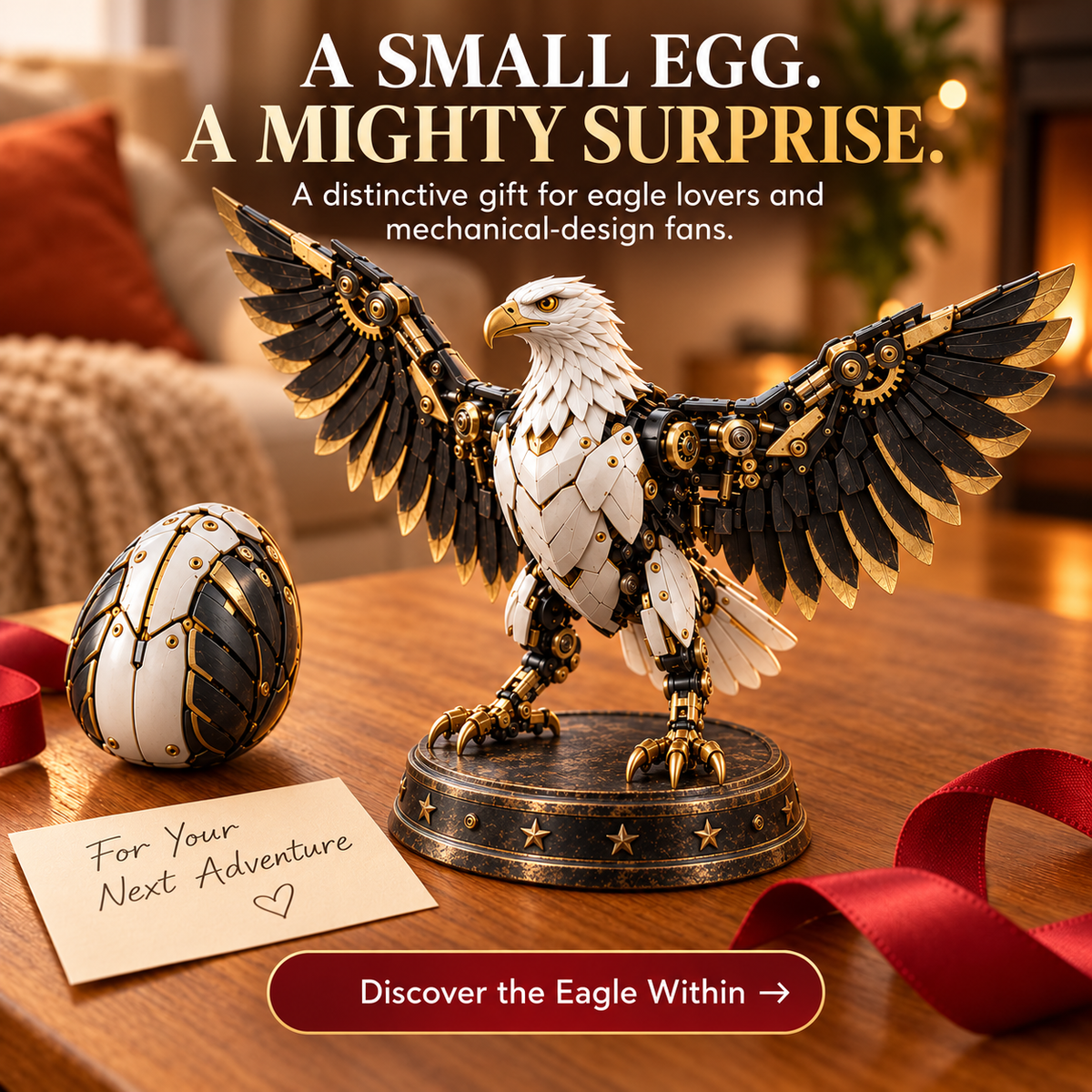 🎁Last Day 49% OFF - 🦅 Egg To Bald Eagle – 2-in-1 Transforming Mechanical Figure🥚