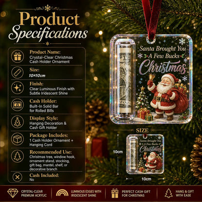 (🎁Last Day 49% OFF)🎄Christmas Cash Gift Ornament- Make Cash Feel Like A Real Christmas Gift💵
