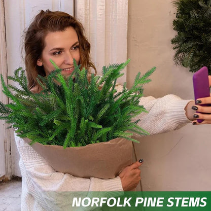🔥Last Day 49% OFF🔥The Best Holiday Greenery - Realistic Norfolk Pine Stems