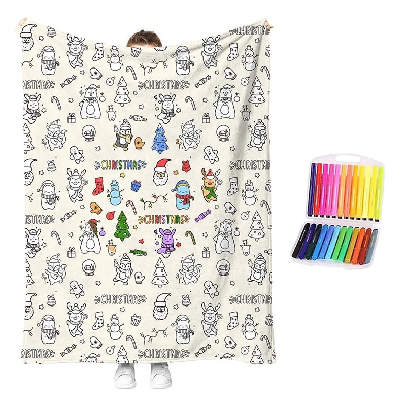🎁Last Day 49% OFF - 🎨✨Creative Cozy Coloring Blanket Kit – DIY Art & Relaxation Activity