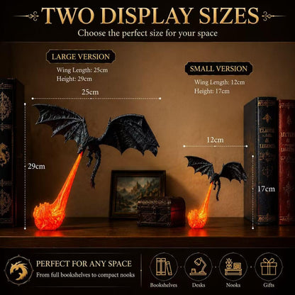 🎁Last Day 49% OFF - 🐉🔥Light-Up Dragon Fire Bookshelf Lamp💡