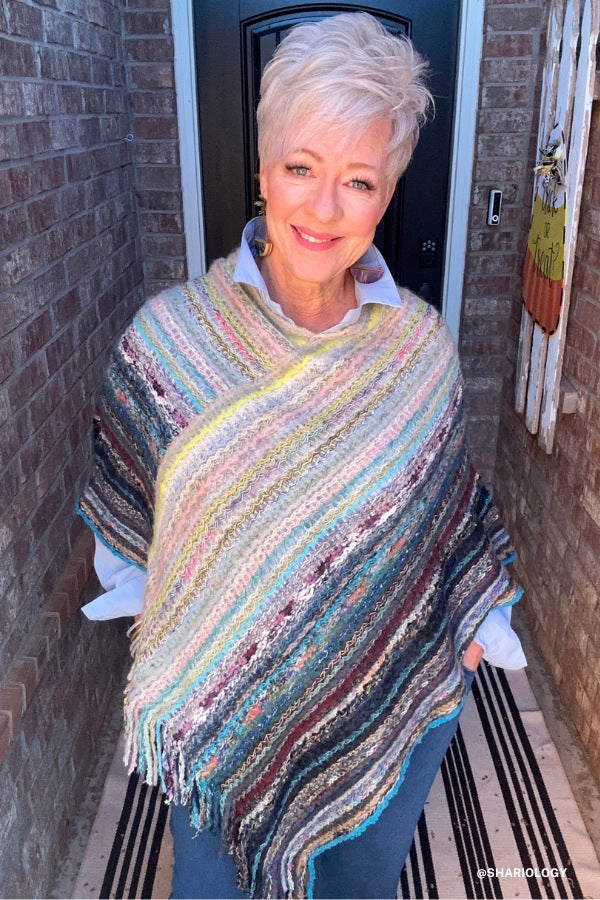 Madeleine Poncho - Blue
