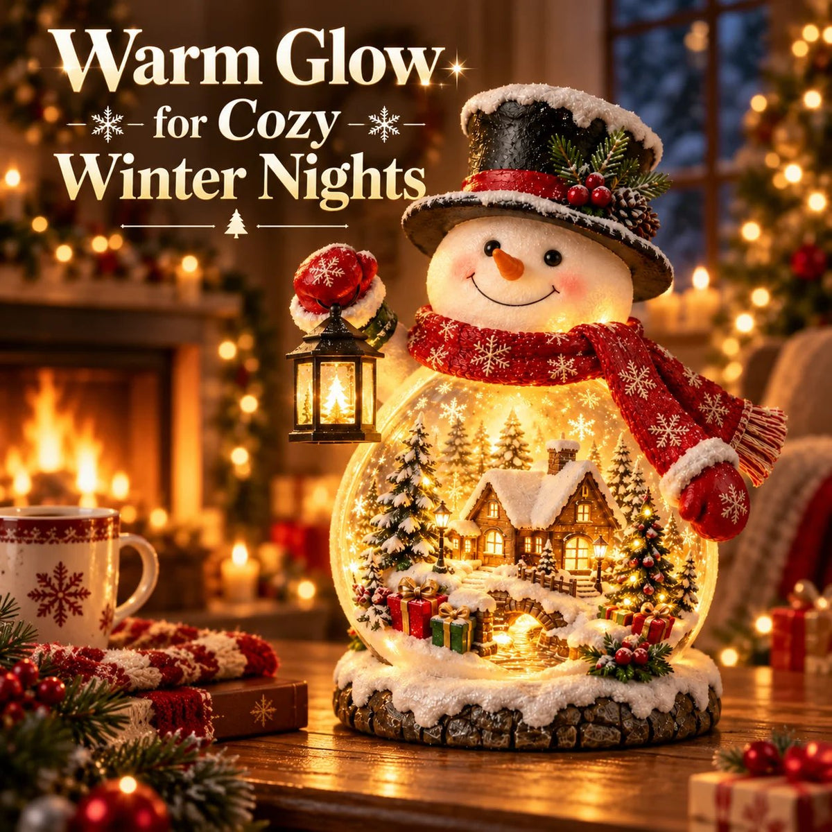 🎁Last Day 49% OFF - ⛄ Christmas Village Snowman Glow – Lighted Holiday Tabletop Décor✨