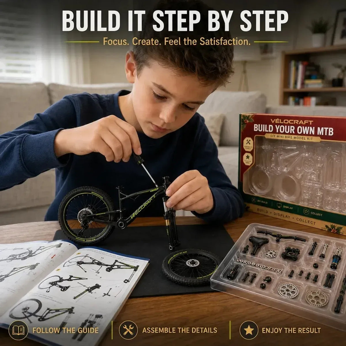 🎁Last Day 49% OFF - 🚲DIY Mountain Bike Model Kit- Build, Display & Collect🚴