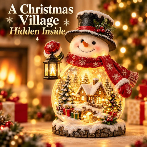🎁Last Day 49% OFF - ⛄ Christmas Village Snowman Glow – Lighted Holiday Tabletop Décor✨