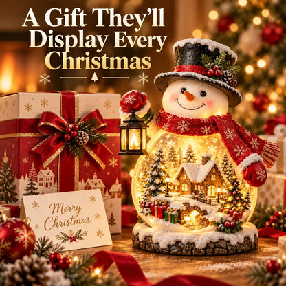 🎁Last Day 49% OFF - ⛄ Christmas Village Snowman Glow – Lighted Holiday Tabletop Décor✨