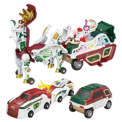 2-in-1 Magnetic Transforming Dragon Car Toy – Racing Car Set