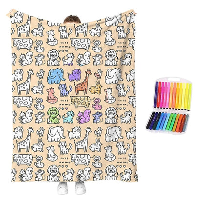 🎁Last Day 49% OFF - 🎨✨Creative Cozy Coloring Blanket Kit – DIY Art & Relaxation Activity