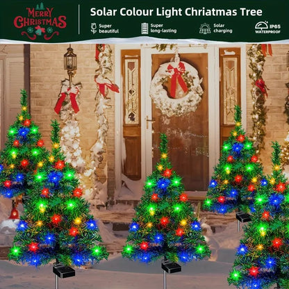 Solar Christmas tree lights holiday decorations