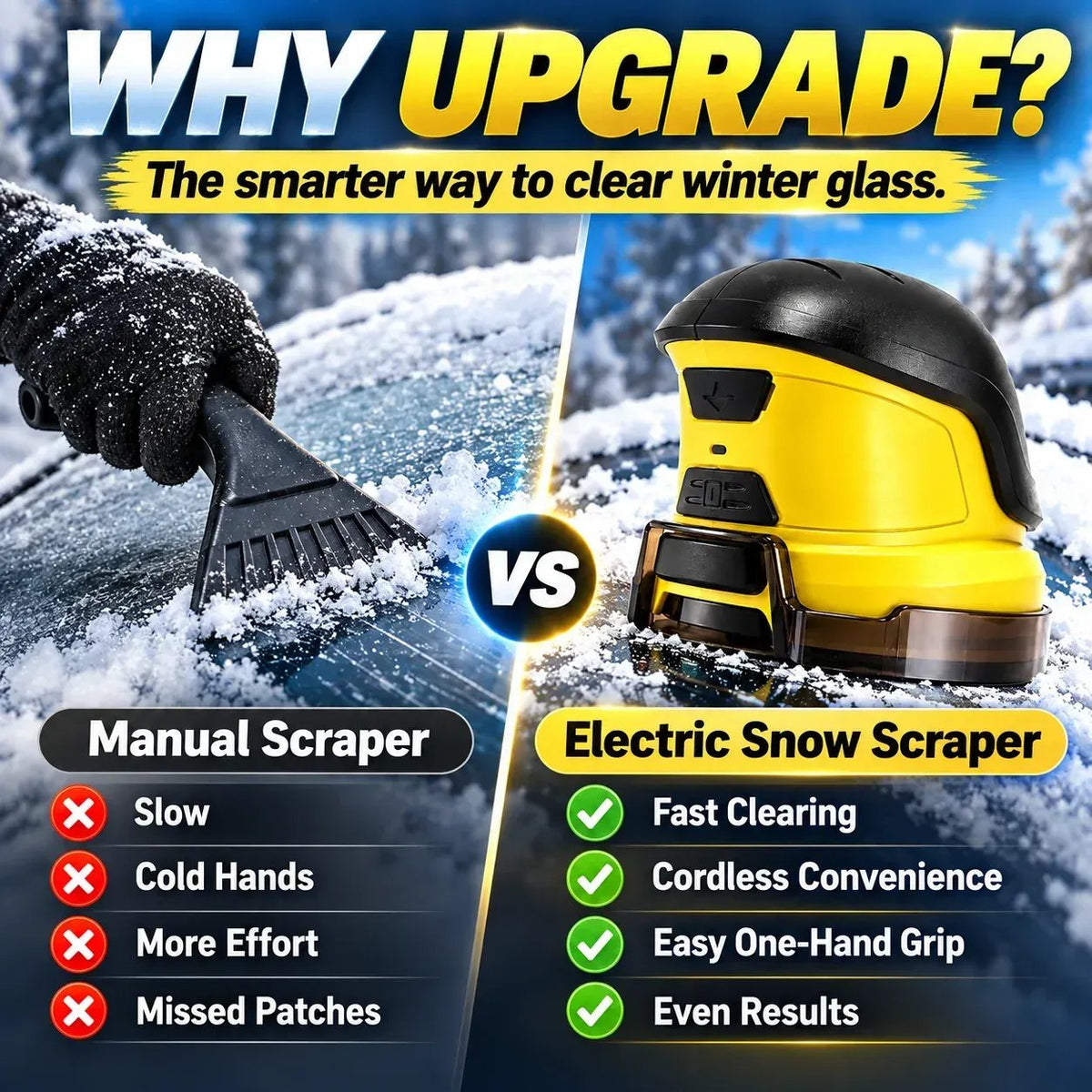 🔥 50% OFF TODAY — Cordless Electric Snow Scraper | Clear Frost & Ice in Seconds