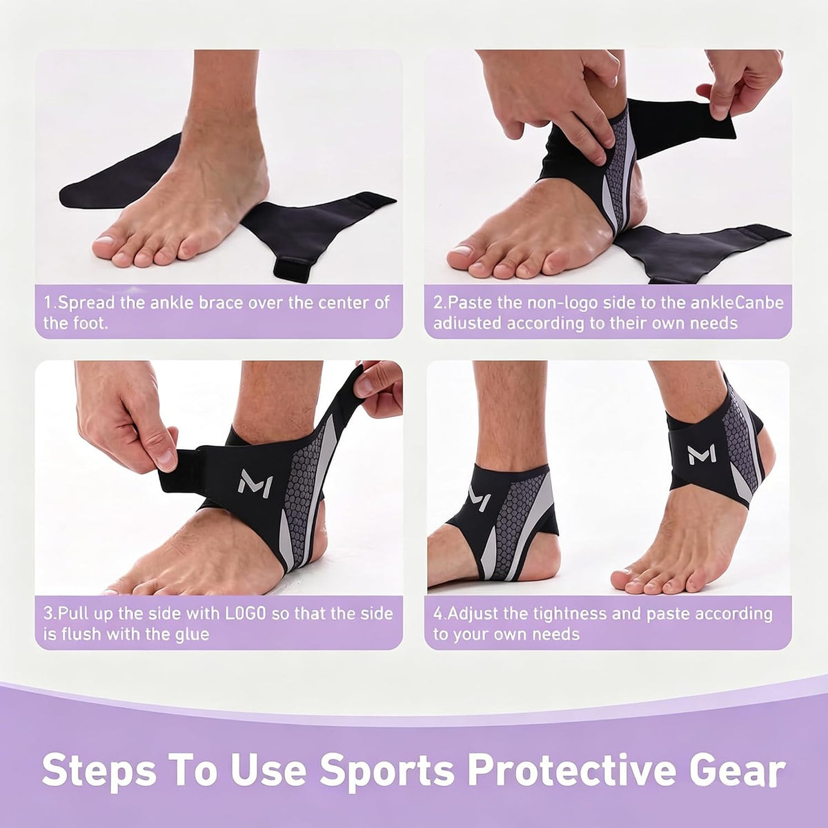 🏃 Ankle Brace 2 Pack – Adjustable Sports Ankle Support 💪