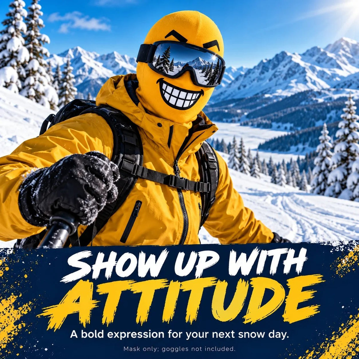 🎁Last Day 49% OFF - 🏂😎 Funny Face Ski Mask | Yellow Expression Balaclava✨