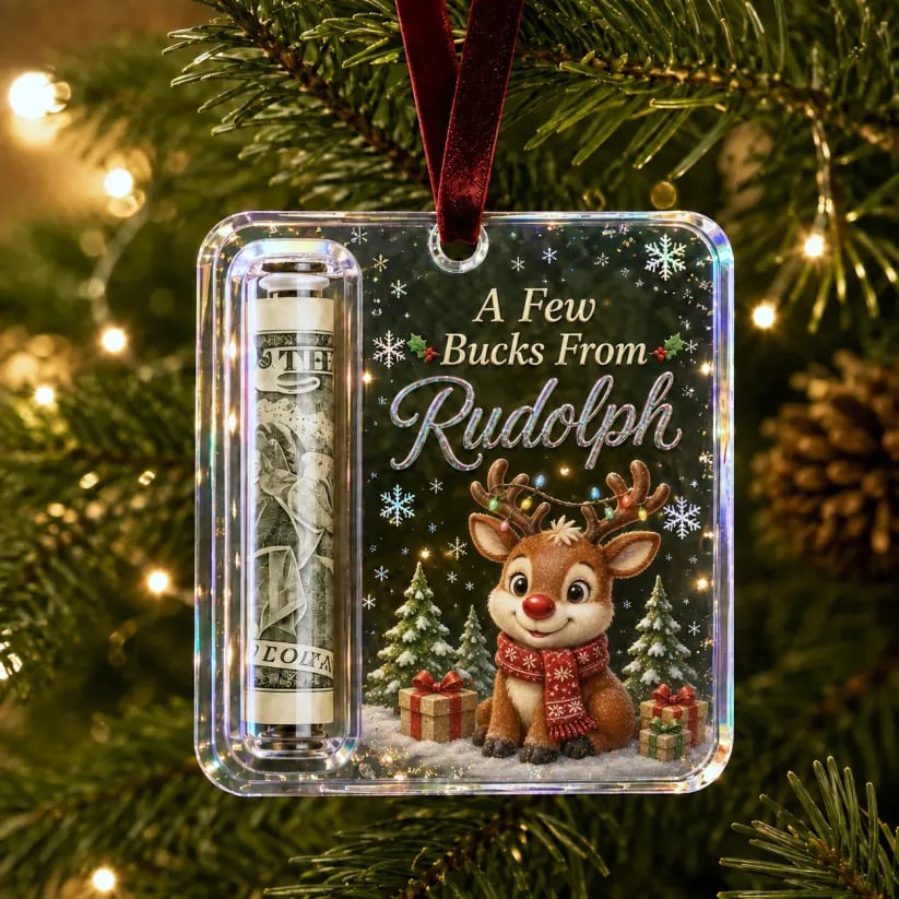 (🎁Last Day 49% OFF)🎄Christmas Cash Gift Ornament- Make Cash Feel Like A Real Christmas Gift💵
