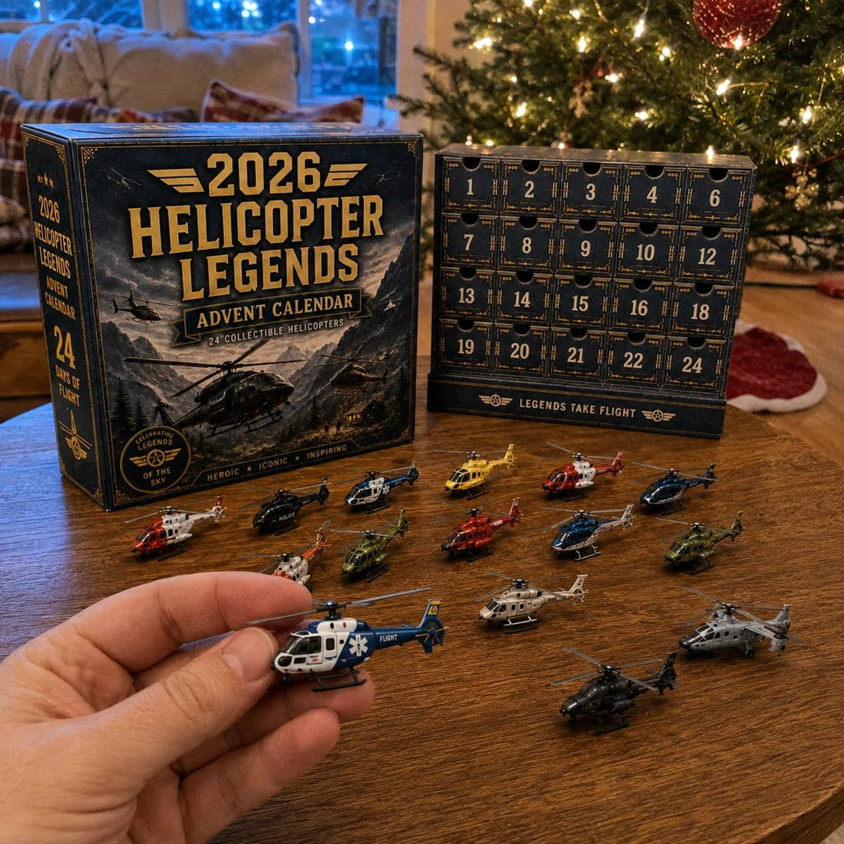 🎁Last Day 49% OFF - 🚁2026 Helicopter Legends Advent Calendar – 24 Days of Collectible Helicopter Surprises🎄