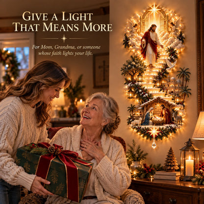 (🎁Last Day 49% OFF)✝️✨Jesus Light of Heaven Christmas Wall Hanging