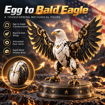 🎁Last Day 49% OFF - 🦅 Egg To Bald Eagle – 2-in-1 Transforming Mechanical Figure🥚