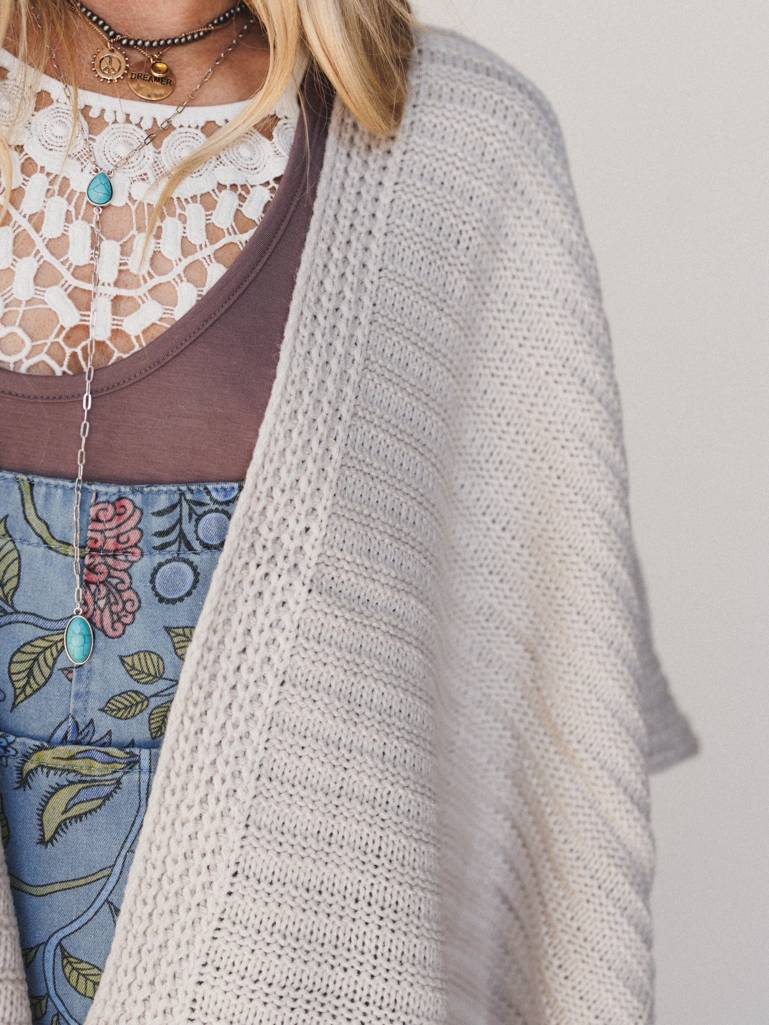 So Deserving Knit Ruana - Oatmeal