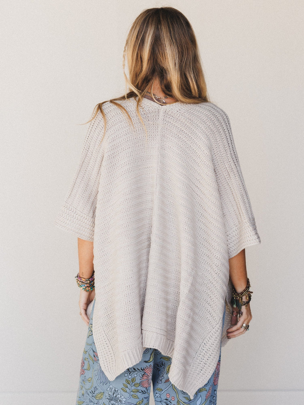 So Deserving Knit Ruana - Oatmeal