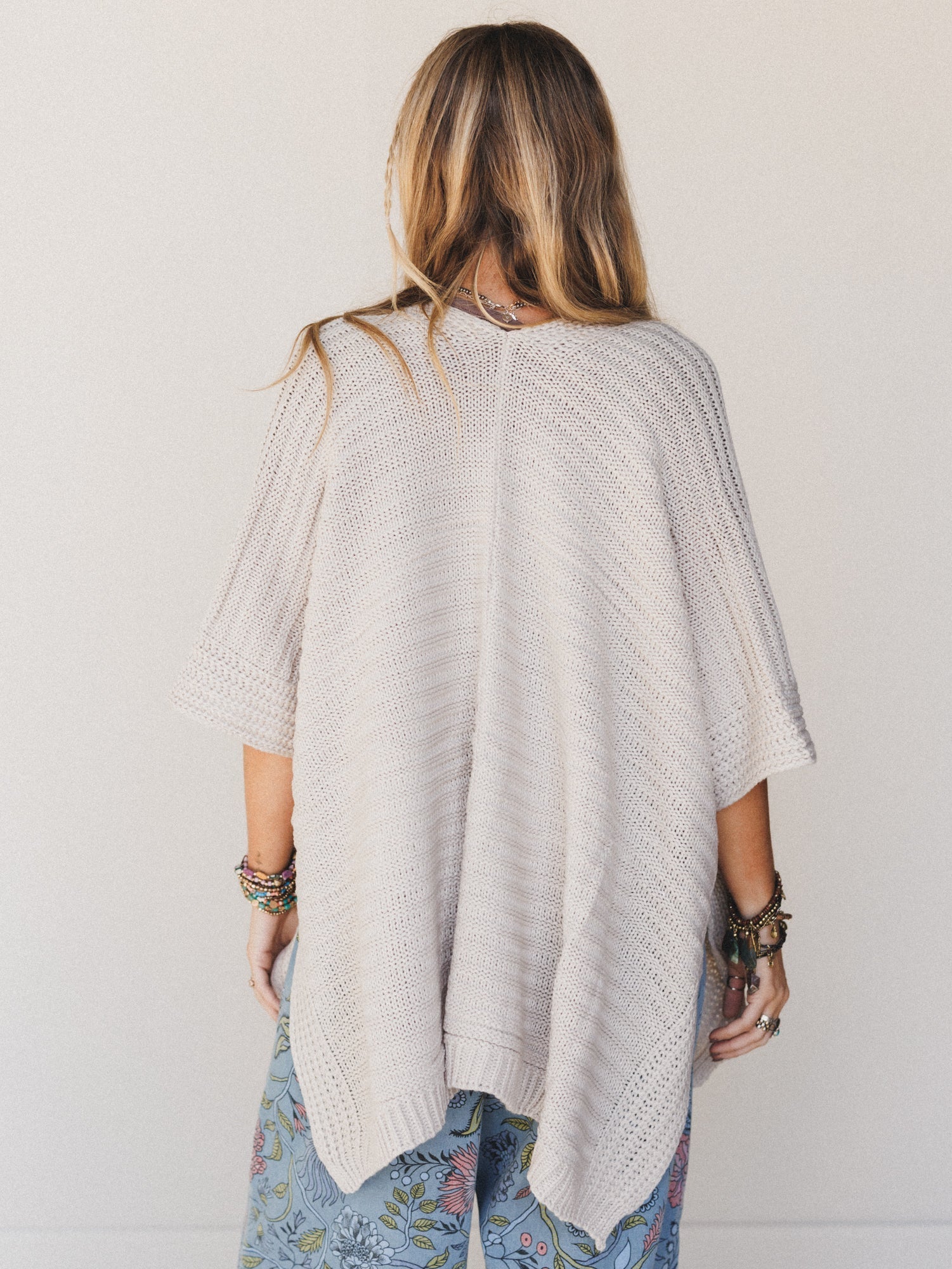 So Deserving Knit Ruana - Oatmeal