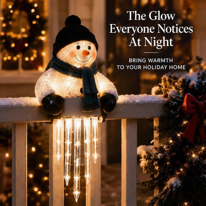 🎁Last Day 49% OFF - ☃️ WinterGlow Snowman Icicle Lights – Magical Christmas Hanging Decor ✨