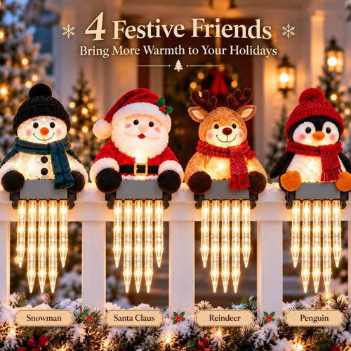 🎁Last Day 49% OFF - ☃️ WinterGlow Snowman Icicle Lights – Magical Christmas Hanging Decor ✨