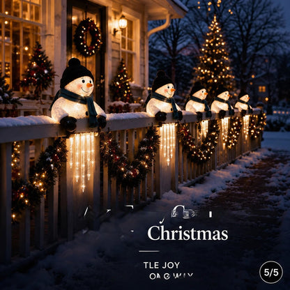🎁Last Day 49% OFF - ☃️ WinterGlow Snowman Icicle Lights – Magical Christmas Hanging Decor ✨
