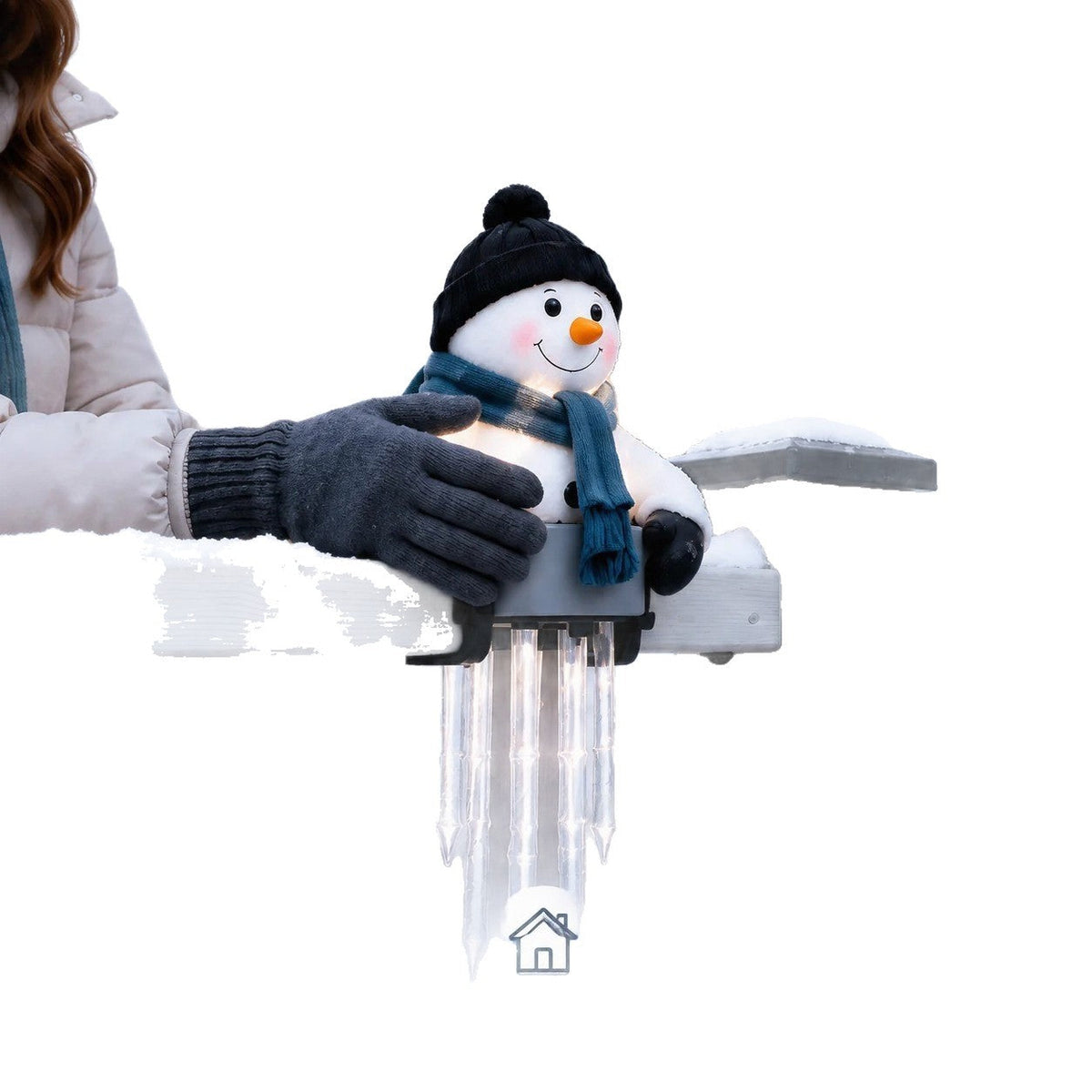 🎁Last Day 49% OFF - ☃️ WinterGlow Snowman Icicle Lights – Magical Christmas Hanging Decor ✨