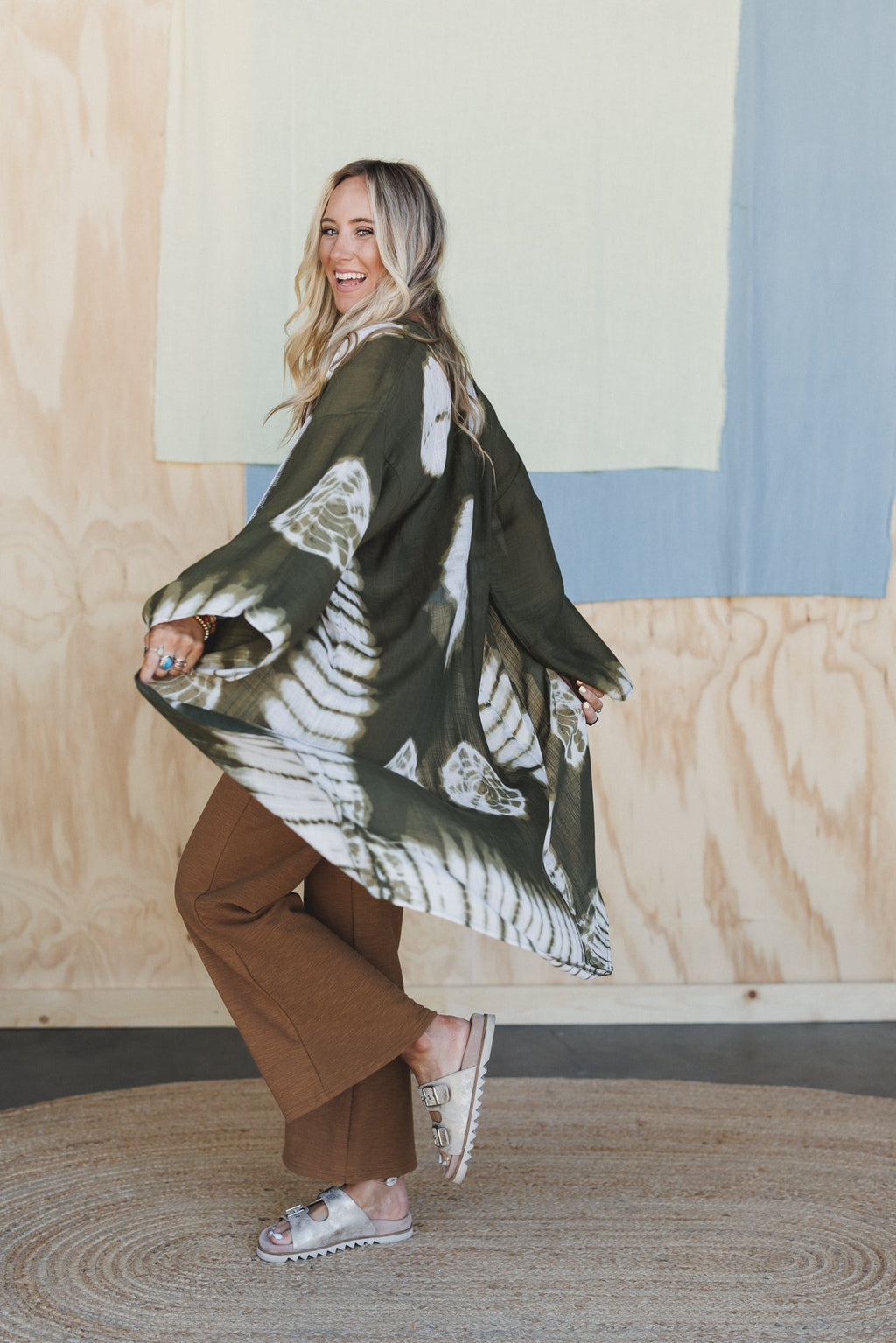 Spellbound Tie Dye Kimono - Olive