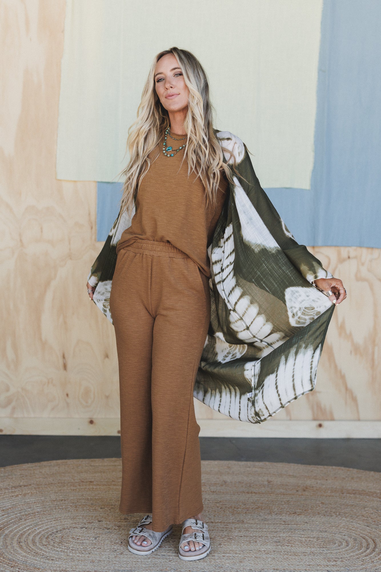 Spellbound Tie Dye Kimono - Olive