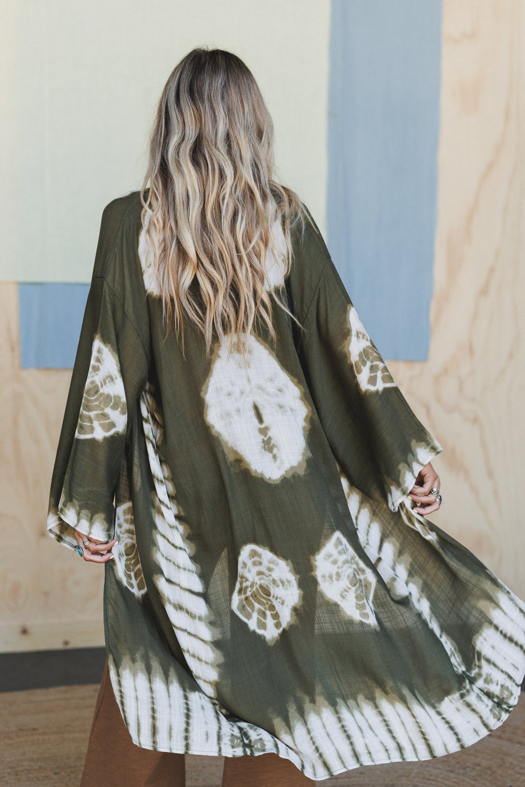 Spellbound Tie Dye Kimono - Olive