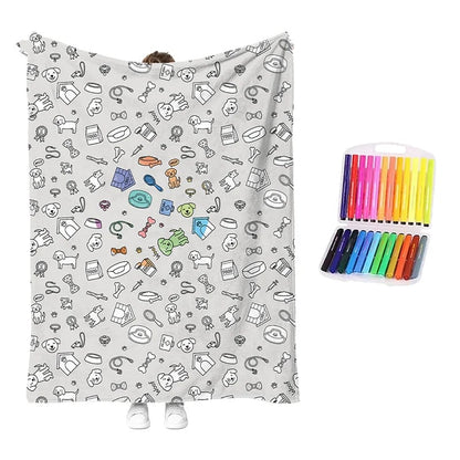 🎁Last Day 49% OFF - 🎨✨Creative Cozy Coloring Blanket Kit – DIY Art & Relaxation Activity