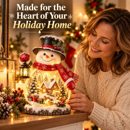 🎁Last Day 49% OFF - ⛄ Christmas Village Snowman Glow – Lighted Holiday Tabletop Décor✨