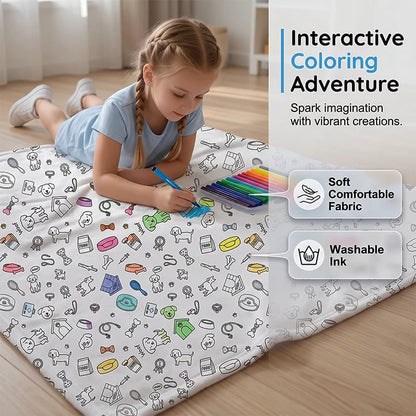 🎁Last Day 49% OFF - 🎨✨Creative Cozy Coloring Blanket Kit – DIY Art & Relaxation Activity