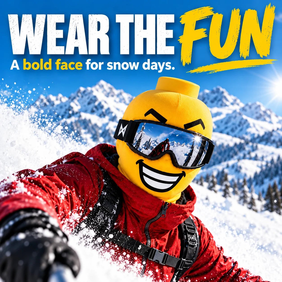 🎁Last Day 49% OFF - 🏂😎 Funny Face Ski Mask | Yellow Expression Balaclava✨