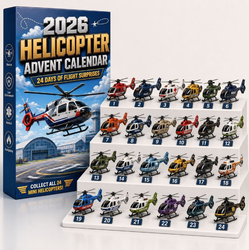 🎁Last Day 49% OFF - 🚁2026 Helicopter Legends Advent Calendar – 24 Days of Collectible Helicopter Surprises🎄