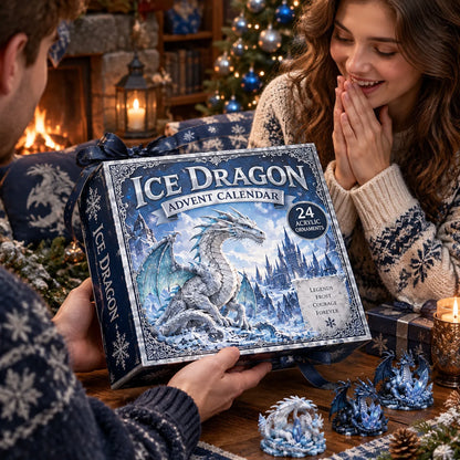 🎁Last Day 49% OFF - 🐉Ice Dragon Advent Calendar 2026 - 24-Day Festive Countdown, Acrylic Charms Blind Box✨🧊