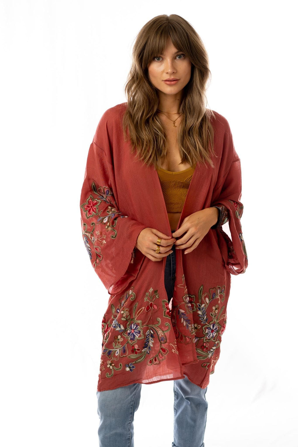 Fun In Florals Kimono - Plum
