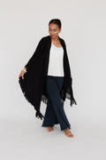 Go With The Flow Ruana - Black
